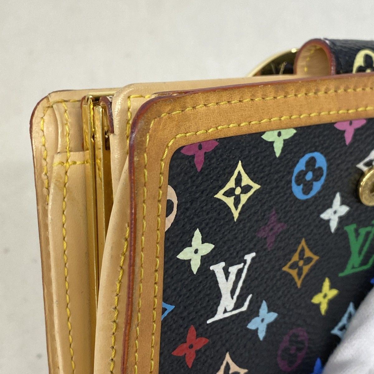 Louis Vuitton Wallet Monogram Multicolor Porte-Monnaie Viennois Noir — view 5