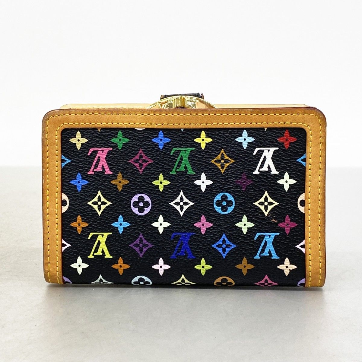 Louis Vuitton Wallet Monogram Multicolor Porte-Monnaie Viennois Noir — view 7