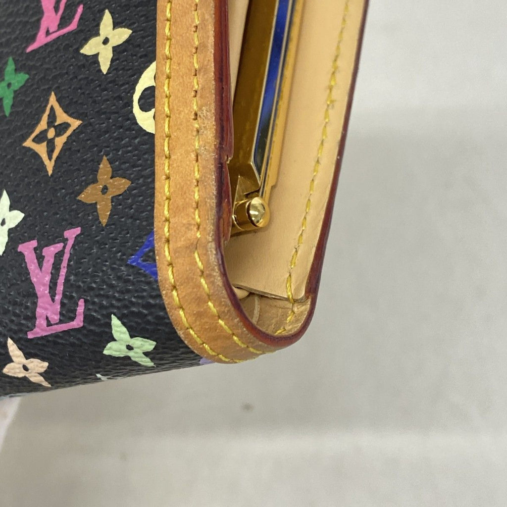 Louis Vuitton Wallet Monogram Multicolor Porte-Monnaie Viennois Noir — view 6