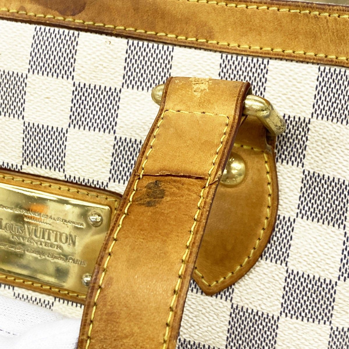 Louis Vuitton Tote Damier Azur Hampstead PM White — view 9
