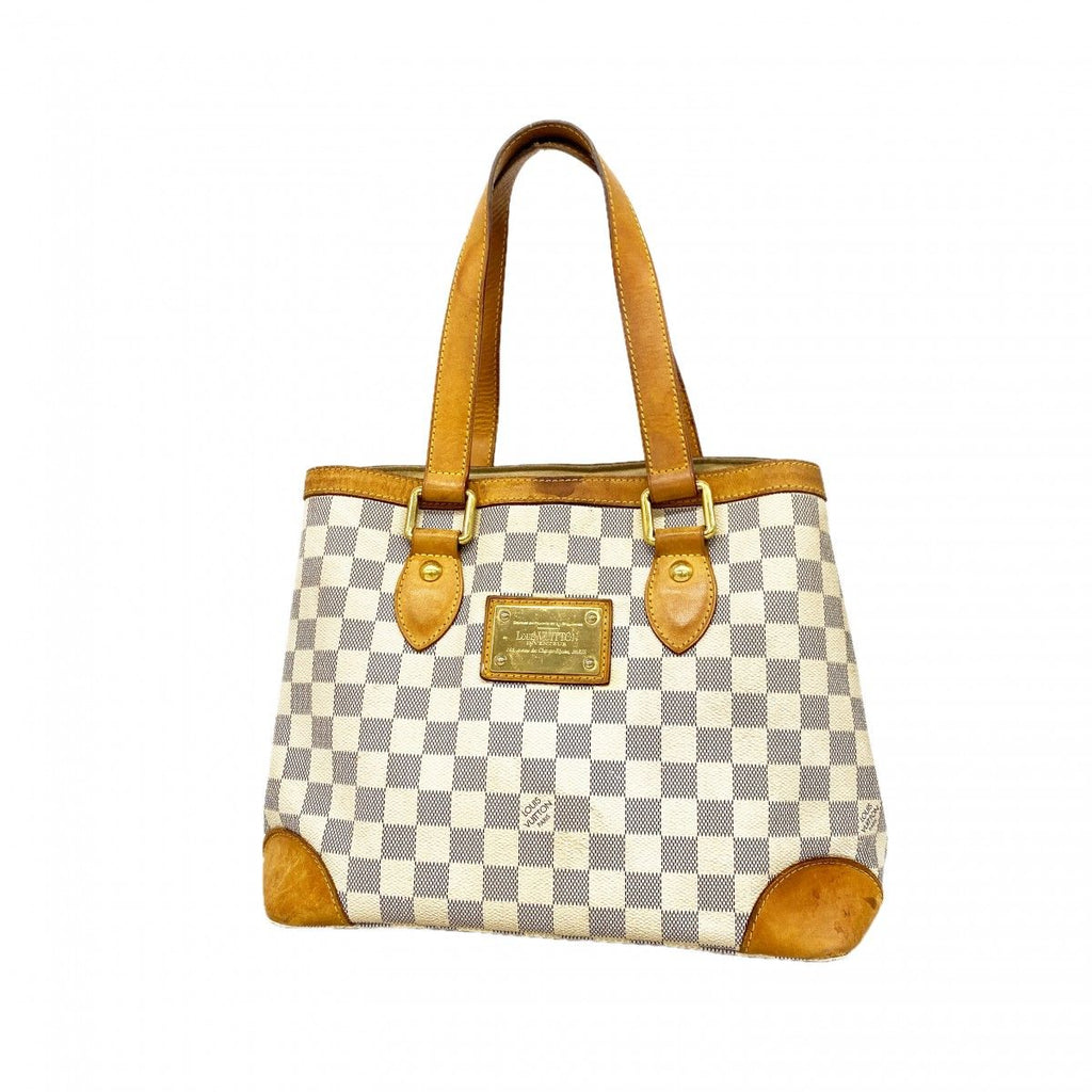 Louis Vuitton Tote Damier Azur Hampstead PM White