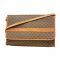 Celine Shoulder Bag Macadam Brown Gold