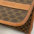 Celine Shoulder Bag Macadam Brown Gold — view 6