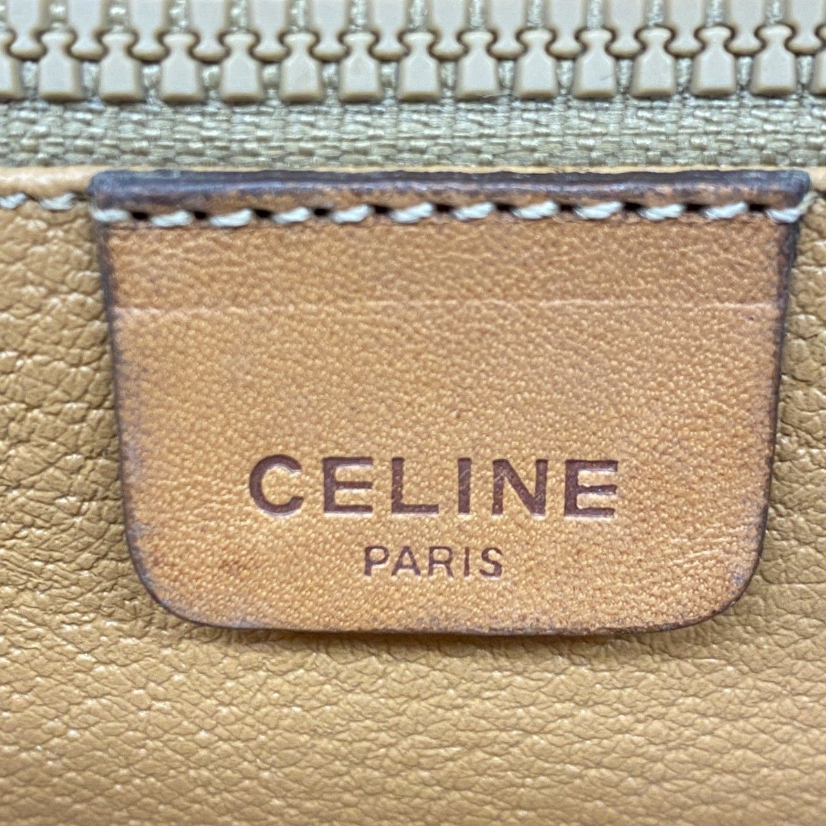 Celine Shoulder Bag Macadam Brown Gold — view 5