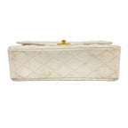 Chanel Shoulder Bag Quilted Lambskin White Gold — view 3