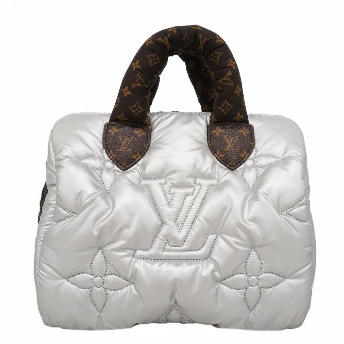 Louis Vuitton Handbag LV Pillow Speedy Bandouliere 25 Silver Brown 2-Way — view 8