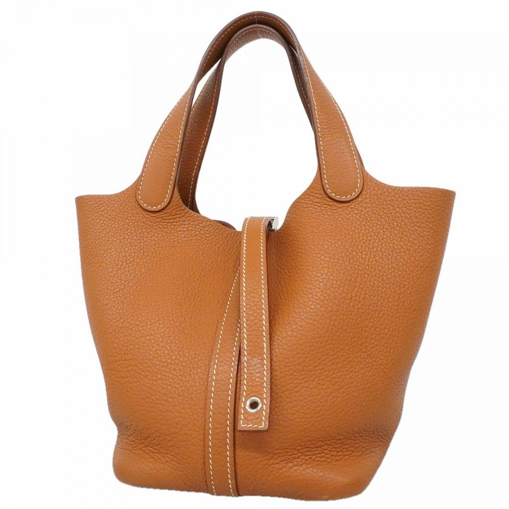 Hermes Handbag Picotin Lock PM Taurillon Clemence Gold Silver