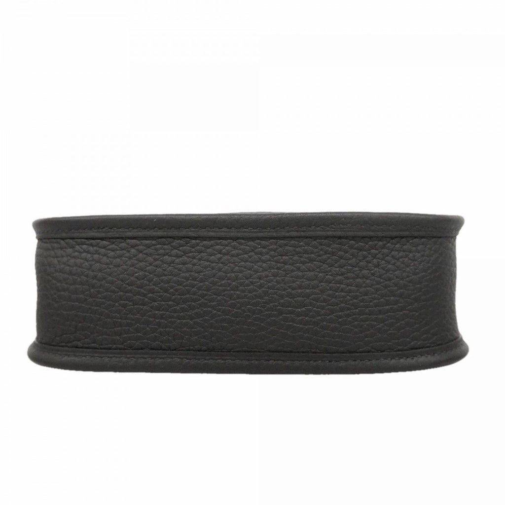 Hermes Shoulder Bag Evelyne TPM Taurillon Clemence Black Gold — view 3