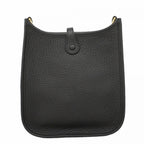 Hermes Shoulder Bag Evelyne TPM Taurillon Clemence Black Gold — view 6
