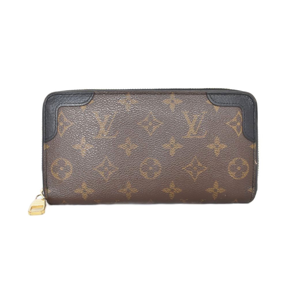 Louis Vuitton Monogram Zippy Wallet Retiro Zip Around Brown