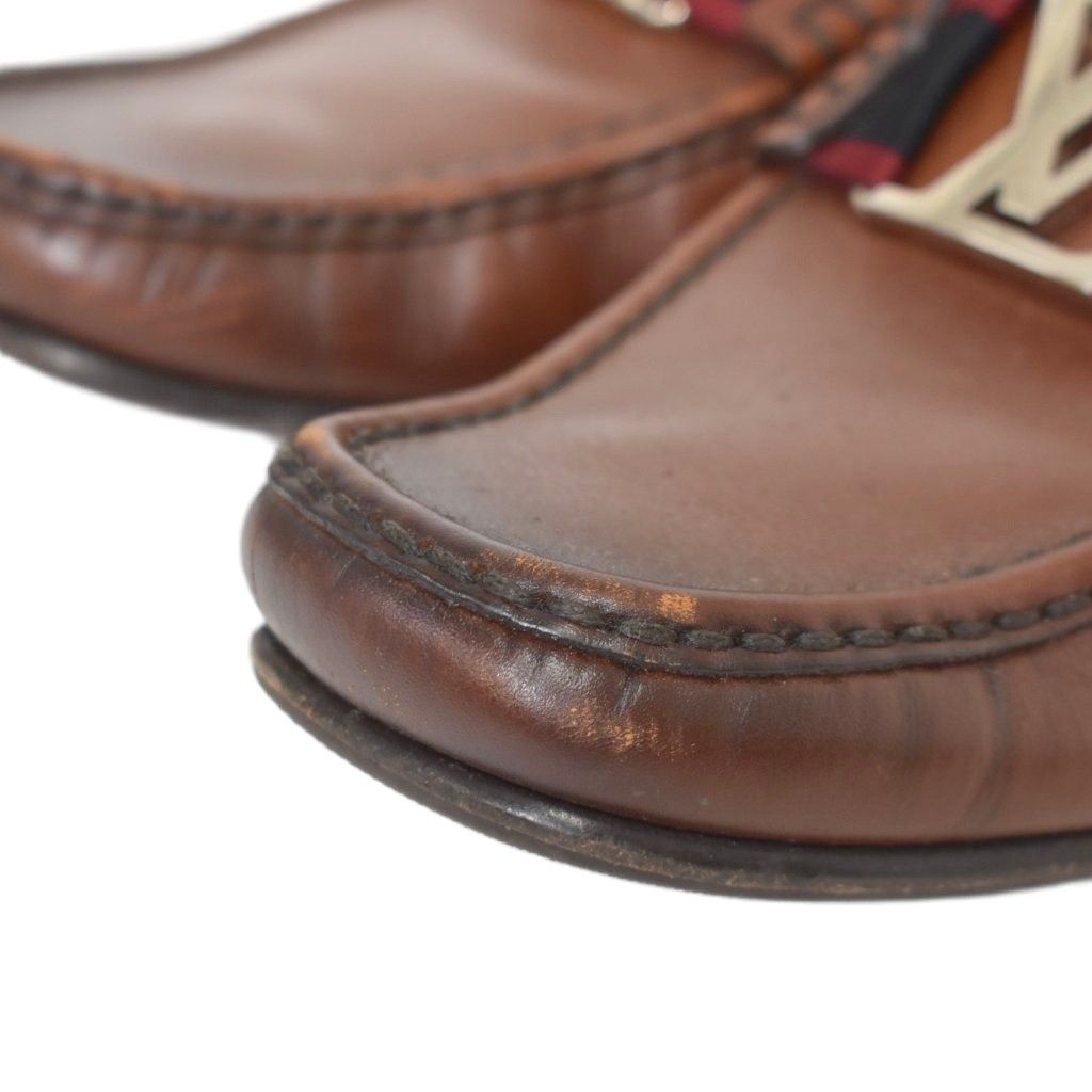 Louis Vuitton Montaigne Loafer Coin Loafers Leather 8 Brown — view 4
