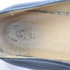 Chanel CC Logo Espadrille Slip Ons 37 Black — view 6
