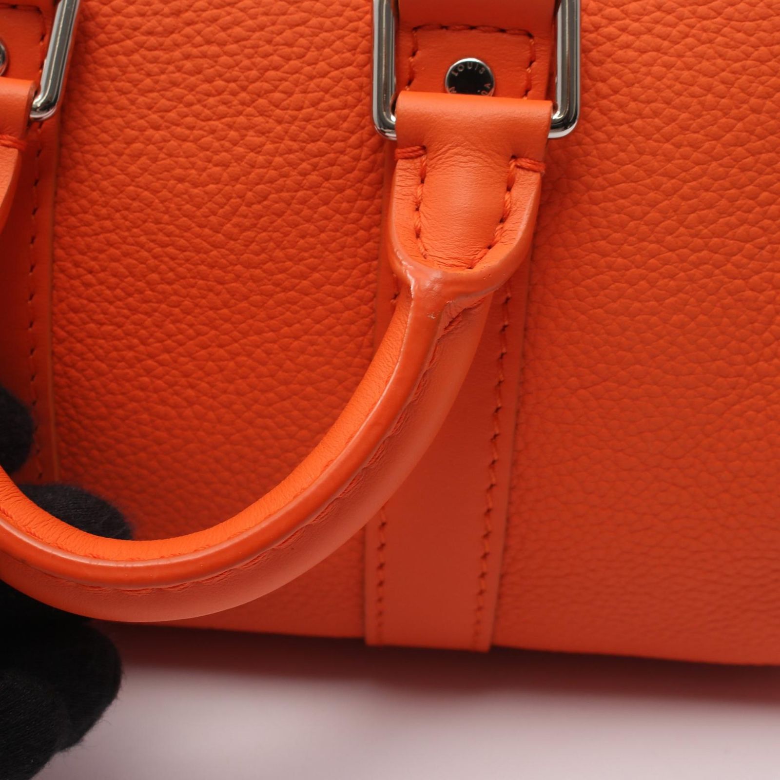 Louis Vuitton Handbag Keepall XS LV Aerogram 2-Way Orange Leather — view 7