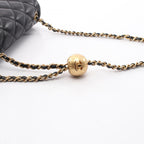 Chanel Shoulder Bag Mini Quilted Black Lambskin Chain — view 7