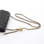 Chanel Shoulder Bag Mini Quilted Black Lambskin Chain — view 6