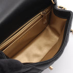 Chanel Shoulder Bag Mini Quilted Black Lambskin Chain — view 3