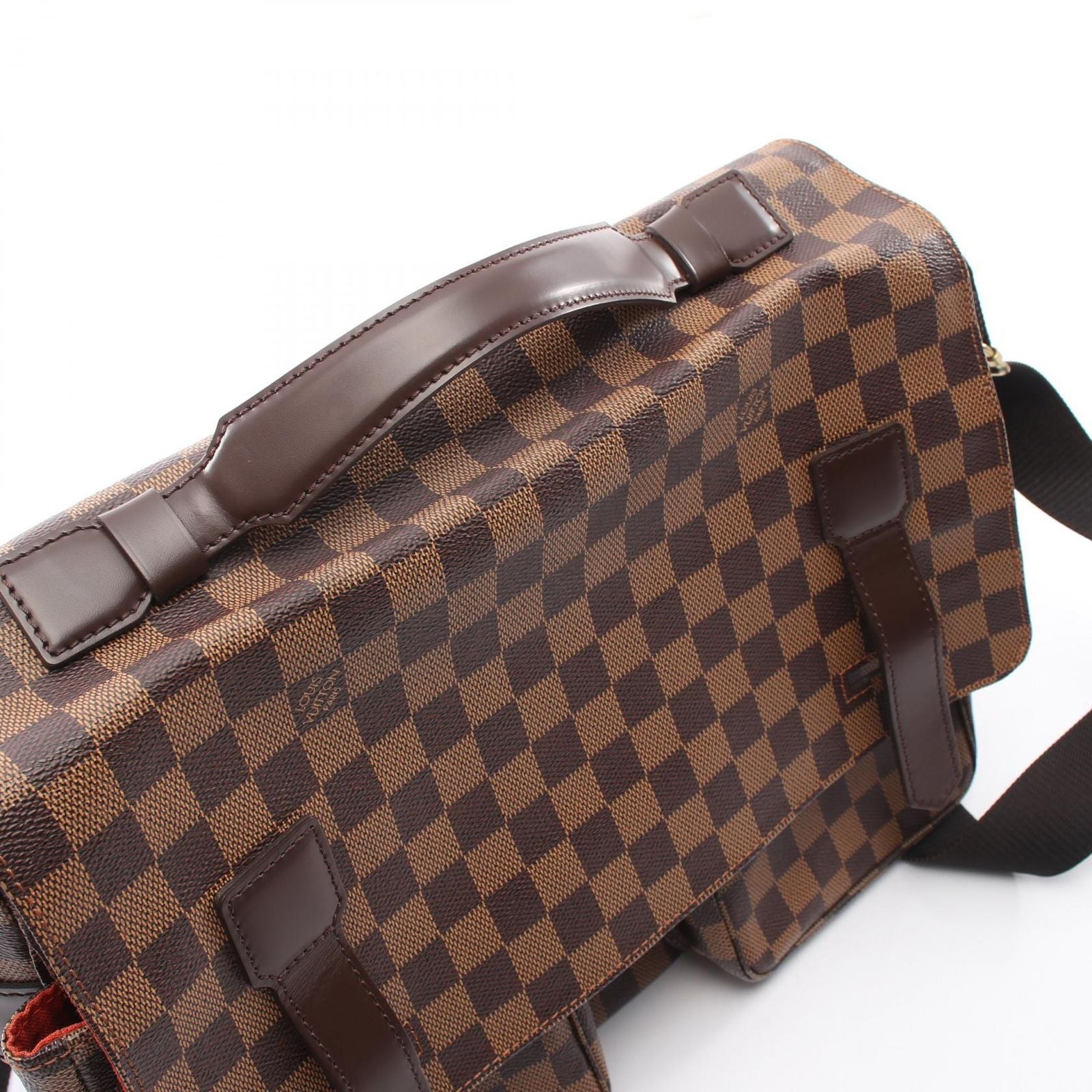 Louis Vuitton Shoulder Bag Broadway Damier Ebene 2-Way Canvas Leather — view 8