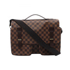 Louis Vuitton Shoulder Bag Broadway Damier Ebene 2-Way Canvas Leather