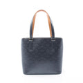 Louis Vuitton Handbag Stockton Monogram Matte Blue Leather