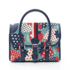 Gucci Handbag Children's Strawberry Kids Blue Red Canvas Leather