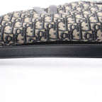 Dior Saddle Bag Oblique Jacquard Navy Canvas Leather — view 7
