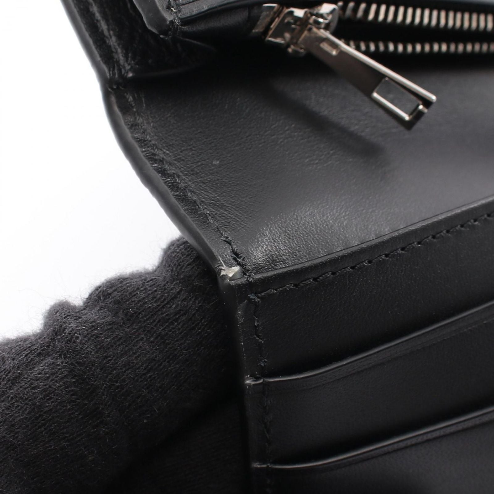 Loewe Bifold Wallet Long Horizontal Gray Leather — view 7