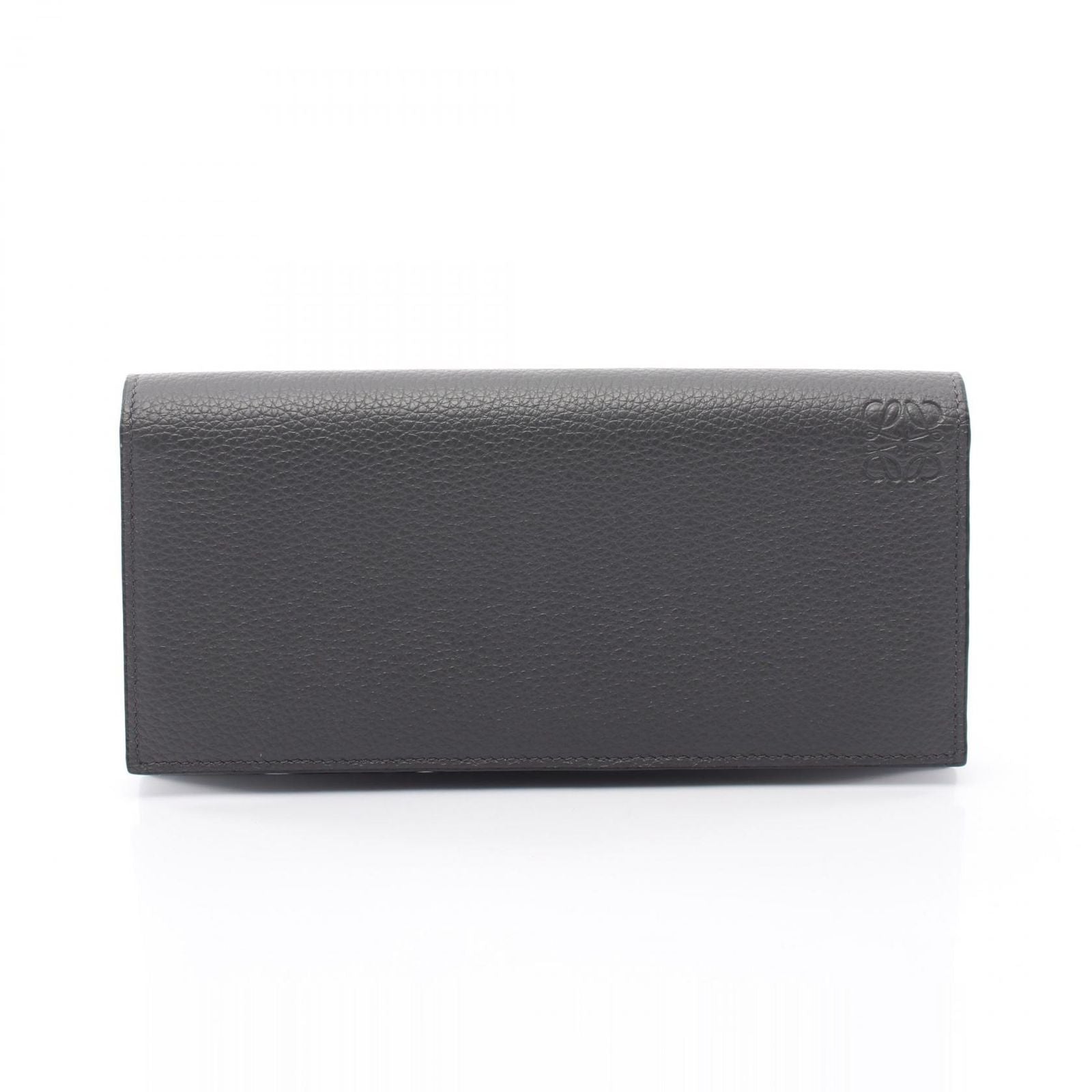 Loewe Bifold Wallet Long Horizontal Gray Leather