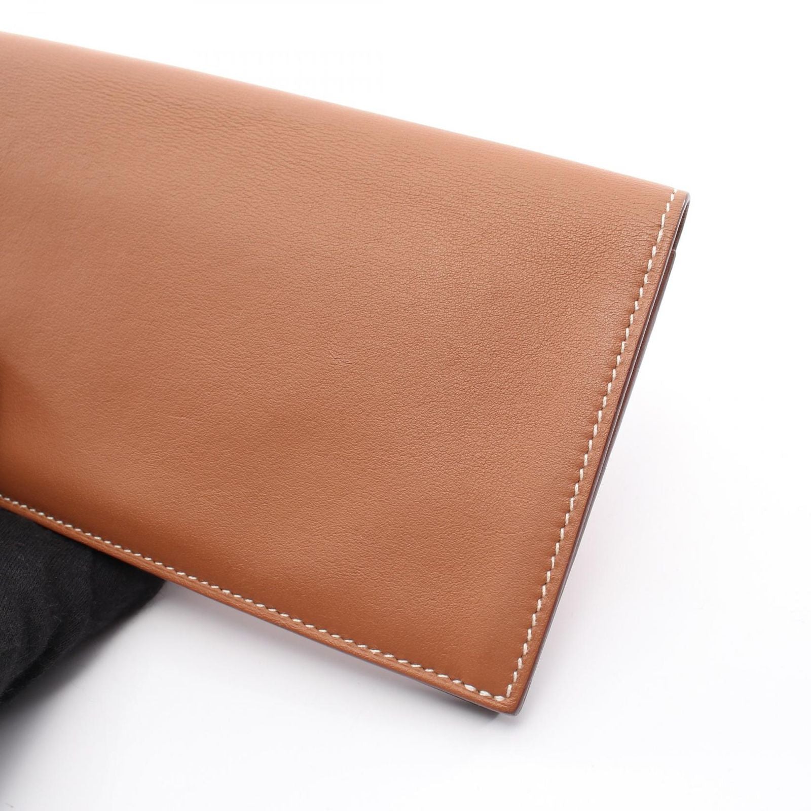 Hermes Bifold Wallet Citizen Twill Long Silk in Gold Leather — view 9