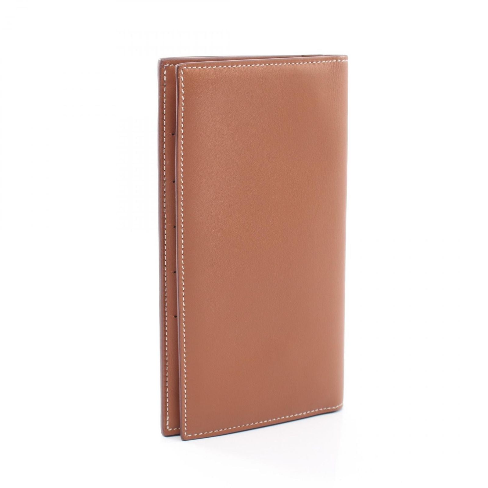 Hermes Bifold Wallet Citizen Twill Long Silk in Gold Leather — view 2
