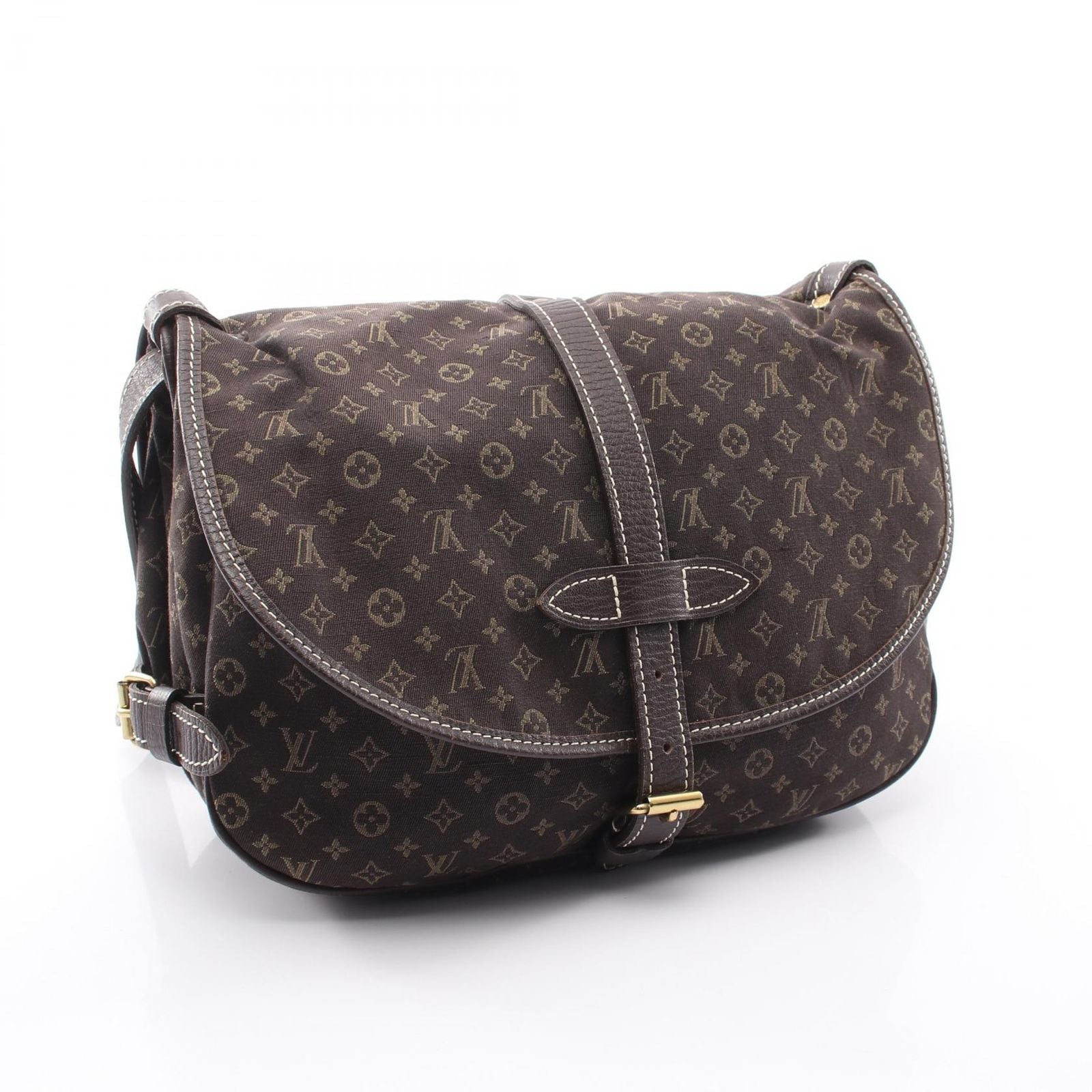 Louis Vuitton Shoulder Bag Saumur Ebene Canvas Leather 30 — view 2