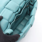 Bottega Veneta Shoulder Bag Padded Cassette Intrecciato Blue Leather Maxi — view 3