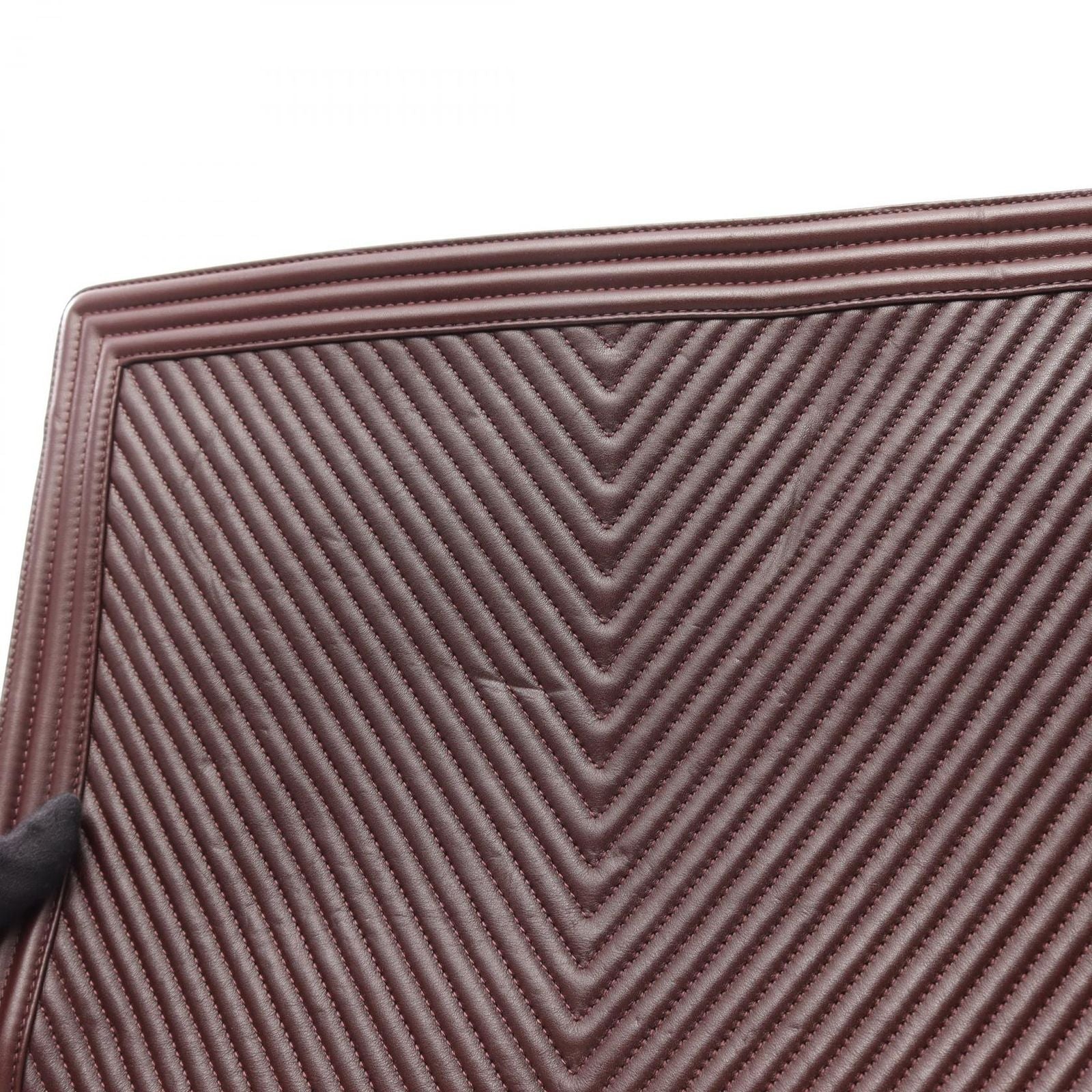 Chanel Tote Boy Stitch Wine Lambskin Shopping — view 7