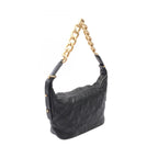 Chanel Shoulder Bag Quilted Hobo Black Lambskin — view 2