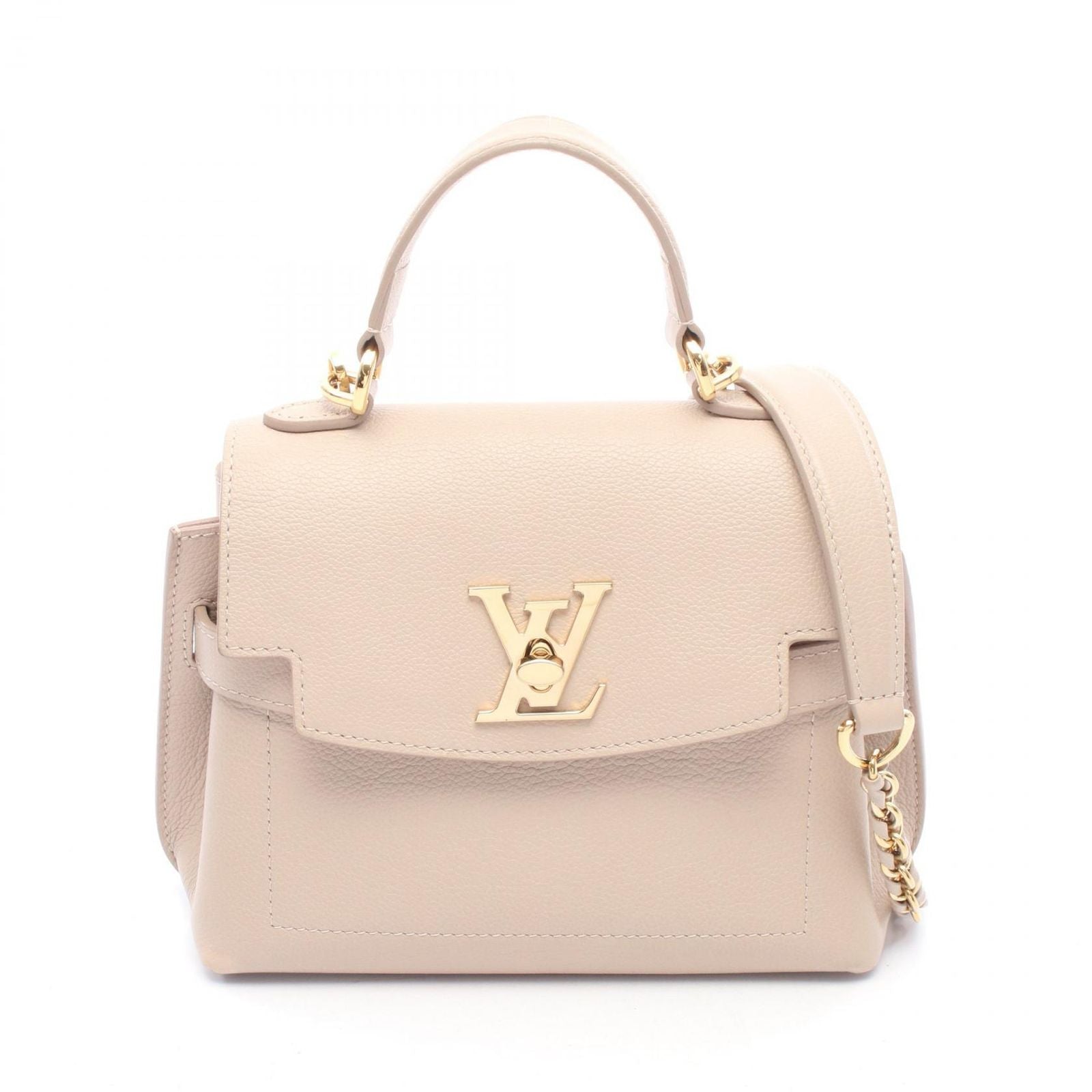 Louis Vuitton Handbag Lockme Mini Gray 2-Way Leather