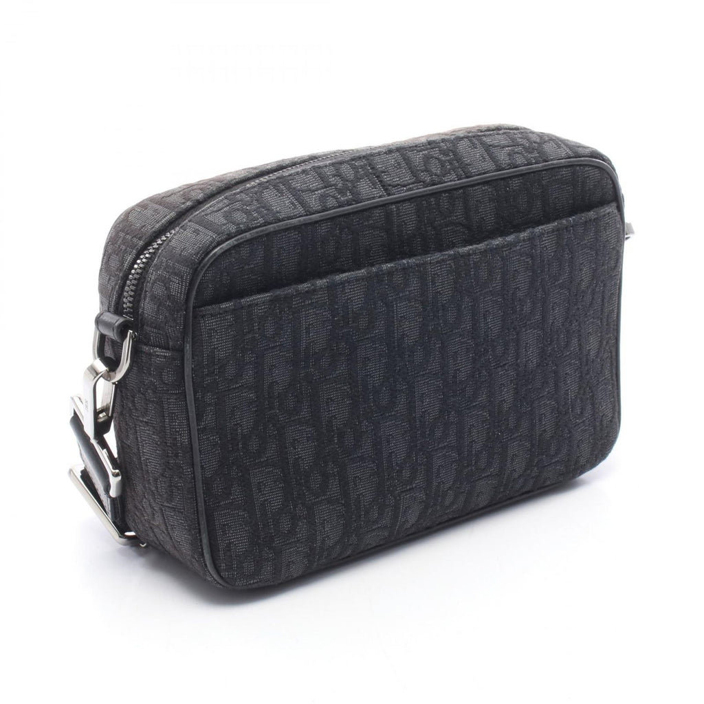 Dior Shoulder Bag Safari Oblique Black Gray Canvas Leather — view 2