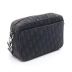 Dior Shoulder Bag Safari Oblique Black Gray Canvas Leather — view 2