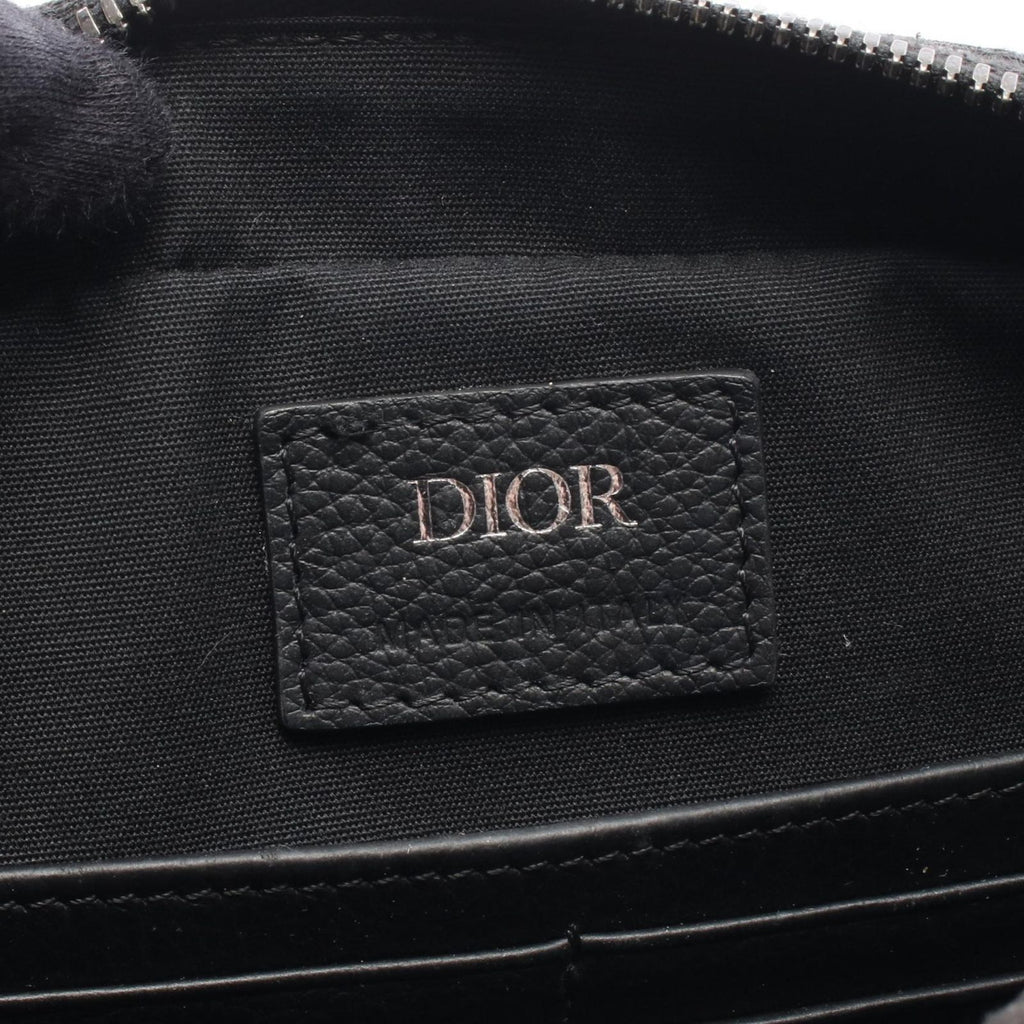 Dior Shoulder Bag Safari Oblique Black Gray Canvas Leather — view 4