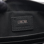 Dior Shoulder Bag Safari Oblique Black Gray Canvas Leather — view 4