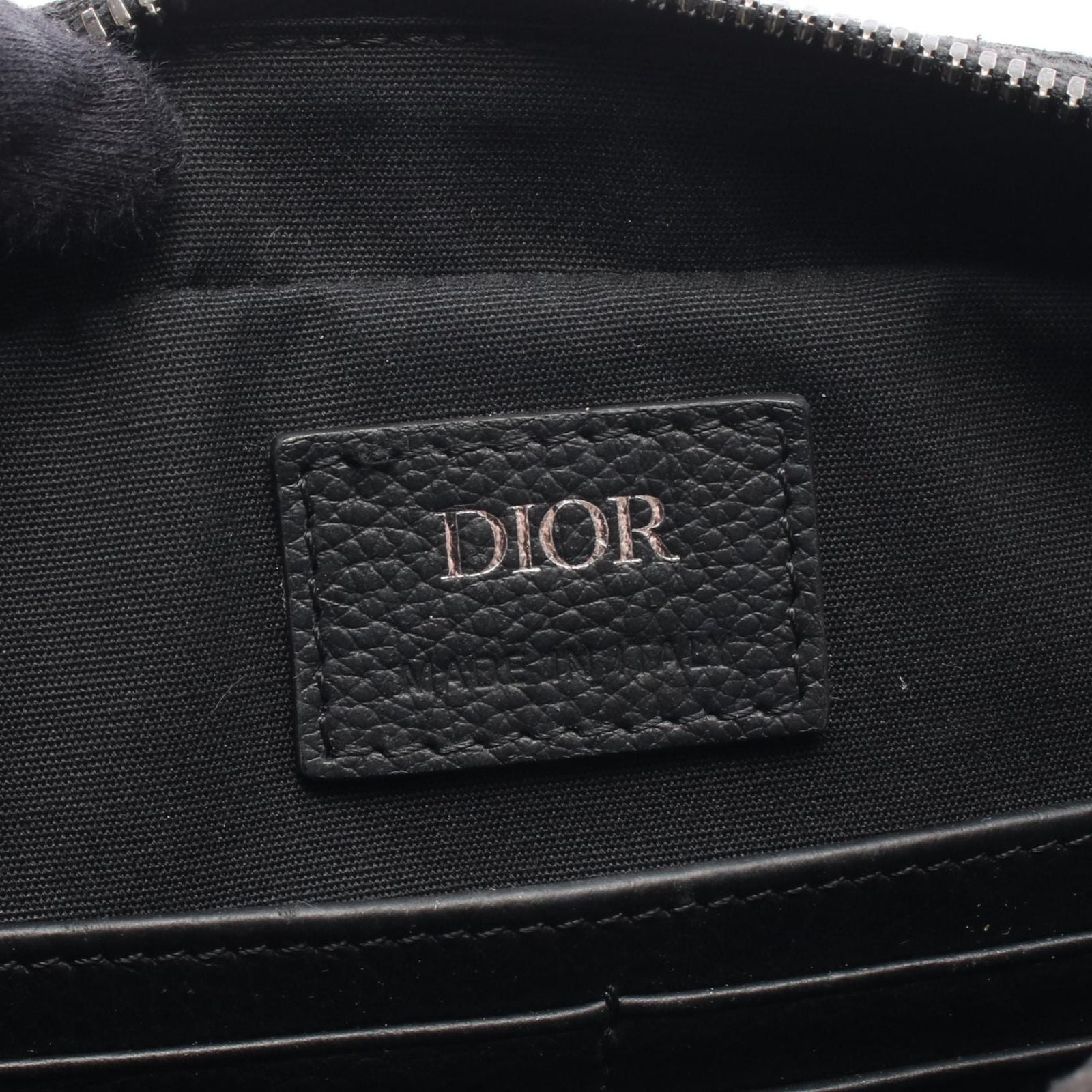 Dior Shoulder Bag Safari Oblique Black Gray Canvas Leather — view 4