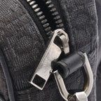 Dior Shoulder Bag Safari Oblique Black Gray Canvas Leather — view 9