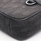 Dior Shoulder Bag Safari Oblique Black Gray Canvas Leather — view 7