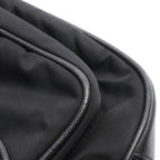 Prada Shoulder Bag Vela Vintage Black Nylon Saffiano Leather Triangle Logo — view 5