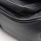 Prada Shoulder Bag Vela Vintage Black Nylon Saffiano Leather Triangle Logo — view 6