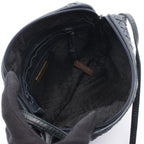 Bottega Veneta Shoulder Bag Intrecciato Navy Leather Bag with Mirror — view 3
