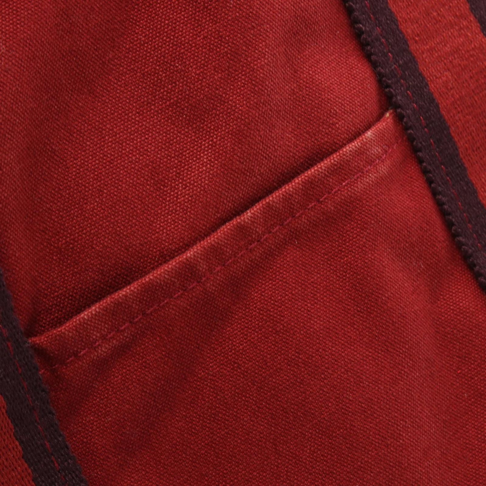 Hermes Tote Fourre Tout MM Red Canvas — view 8
