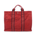 Hermes Tote Fourre Tout MM Red Canvas