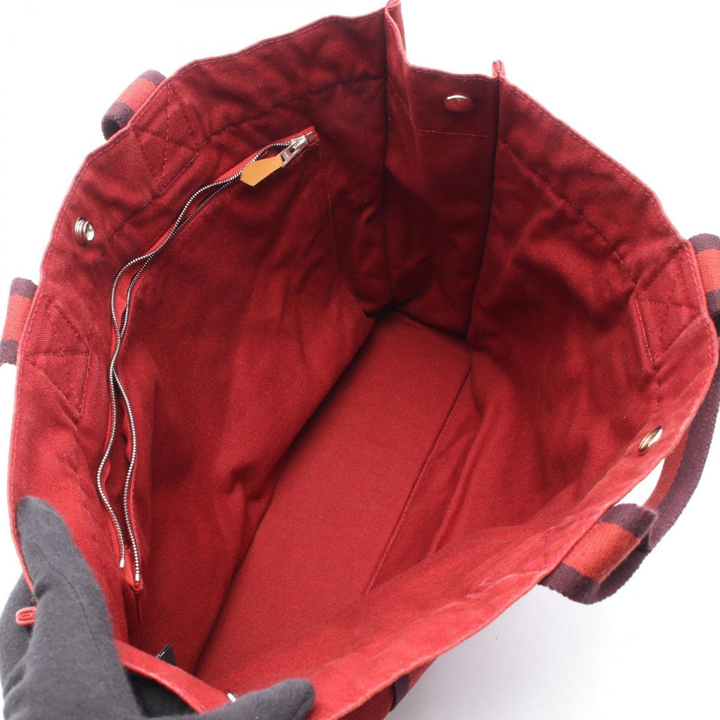 Hermes Tote Fourre Tout MM Red Canvas — view 3