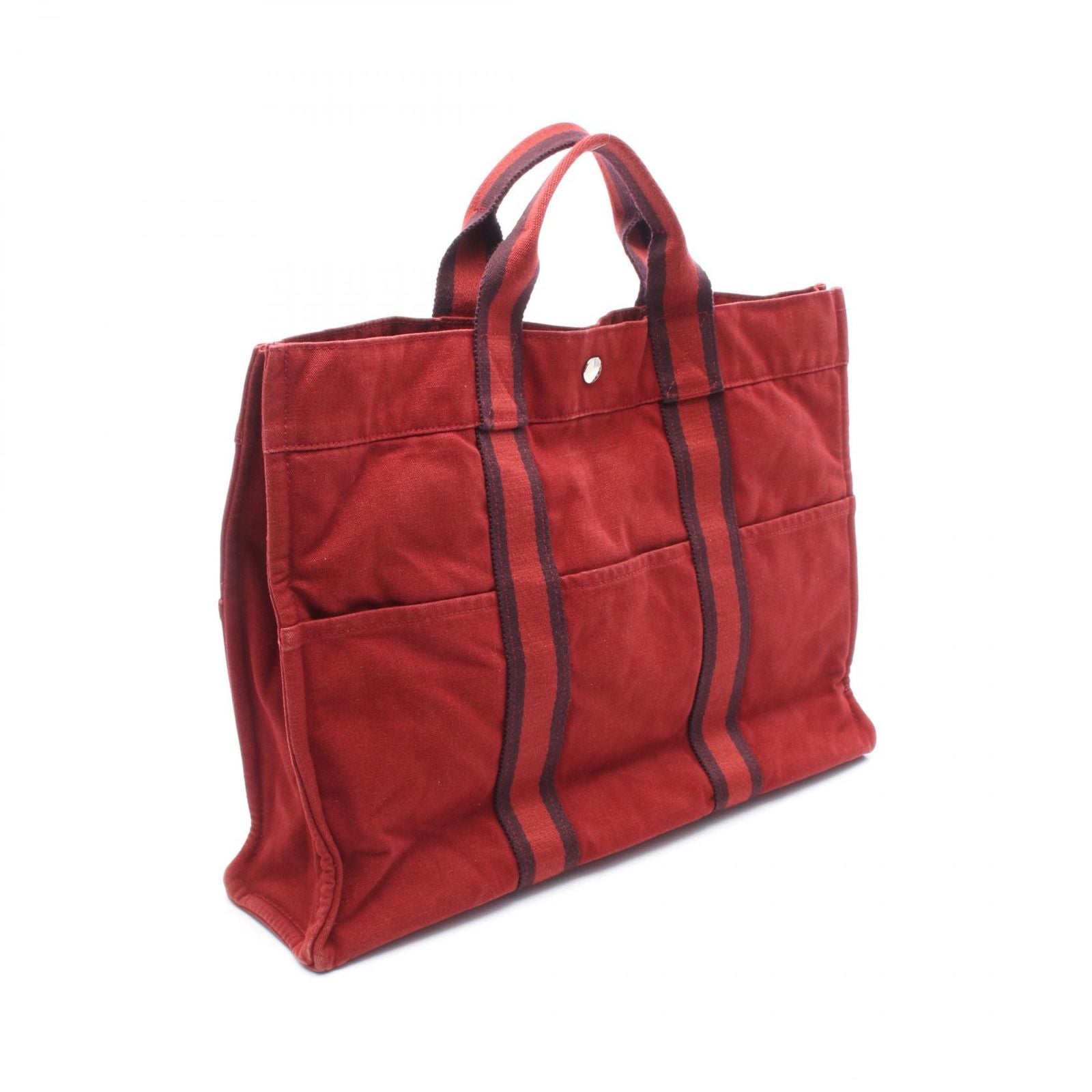 Hermes Tote Fourre Tout MM Red Canvas — view 2