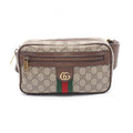 Gucci Waist Bag Ophidia GG Supreme Beige Dark Brown Canvas Leather