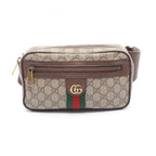 Gucci Waist Bag Ophidia GG Supreme Beige Dark Brown Canvas Leather
